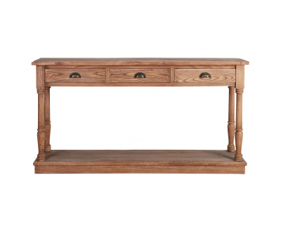 3 drawer console with bottom shelf 