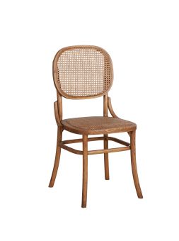 chinese oak dining chair with rattan back