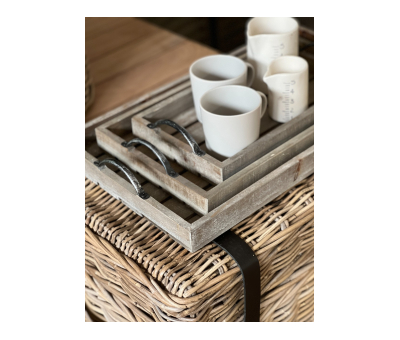 block and chisel wooden tray with handles