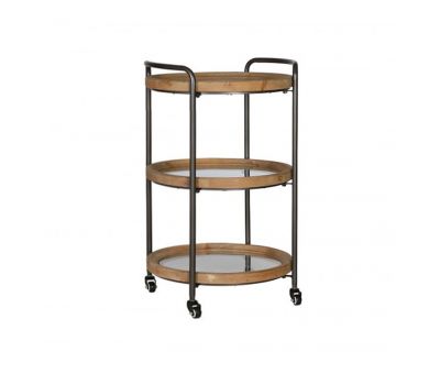 Block & Chisel Industrial Style drink trolley side table on castors