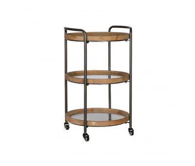 Block & Chisel Industrial Style drink trolley side table on castors