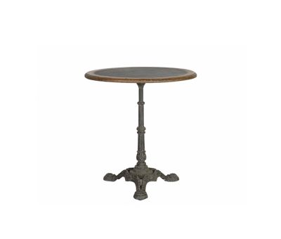 Block & Chisel round café table with zinc top