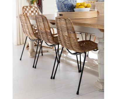 rattan and metal dining chair Westcoast collection 