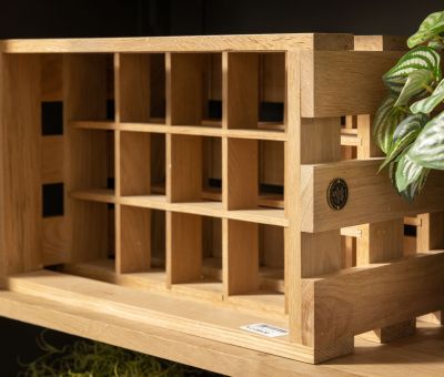 Block & Chisel 15 bottle wooden wine crate