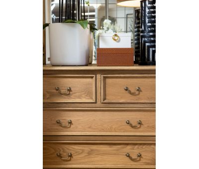 french provincial style 4 drawer chest weathered oak