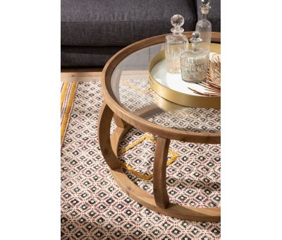 Block & Chisel round coffee table
