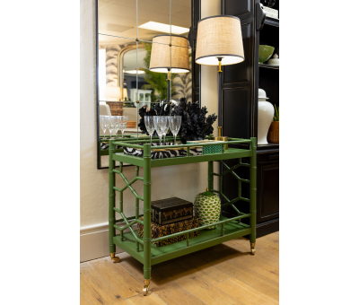 Green drinks trolley on castors Bramble Collection 