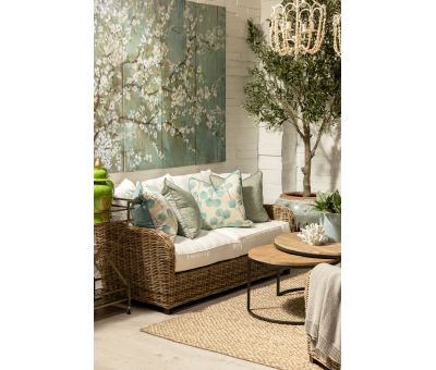 Block & Chisel cane outdoor 2 seater sofa