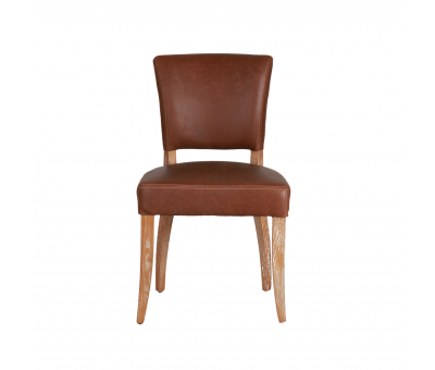 leather dining chair with oak legs