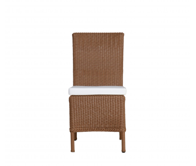 Rattan dining chair with seat cushion