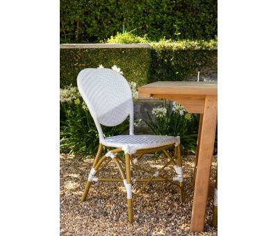 White brioche dining chair 