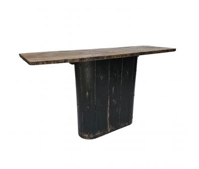 Block and chisel boatwood console table