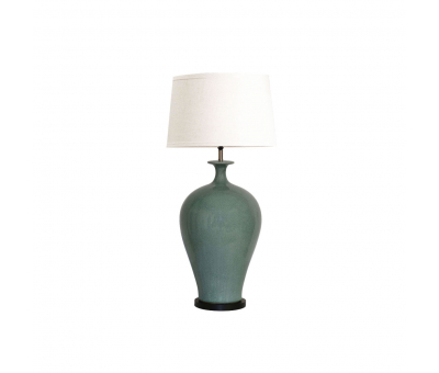 Green ceramic lamp base 