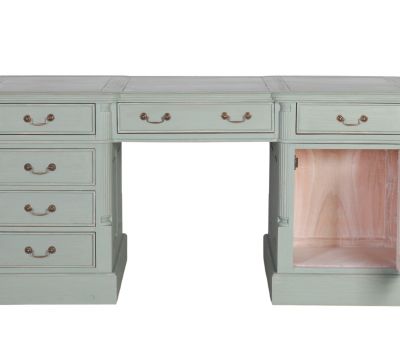 Duck egg painted limited edition office desk with drawers