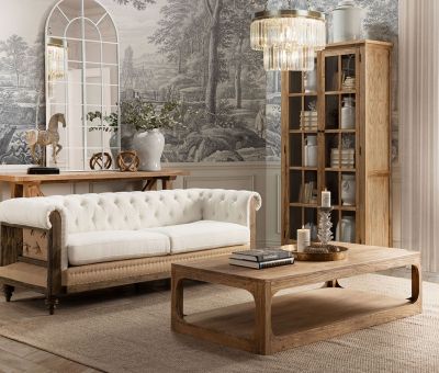 Consider pairing the Bordeaux Decon Sofa with complementary natural wood furnishings and a neutral rug to create a backdrop that allows the sofa to truly stand out.