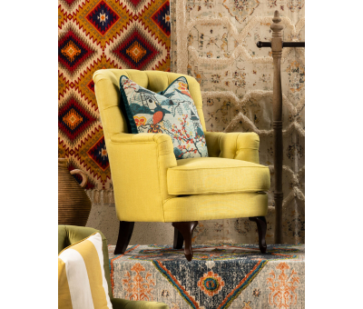 Dorothy Tufted armchair in yellow