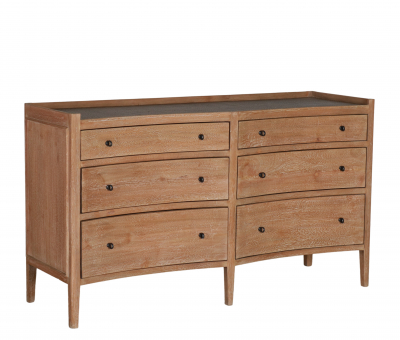 Block and chisel sideboard 6 drawer