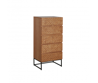 Tallyboy chest of drawers with block detail 