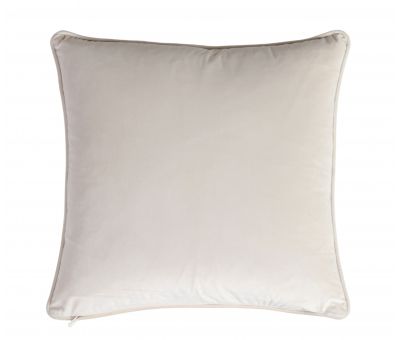 Zebra print linen cushion with velvet backing