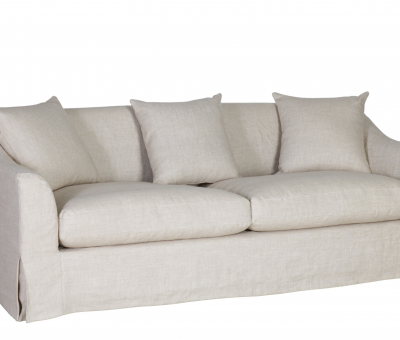 Linen 3 seater sofa with slipcover 