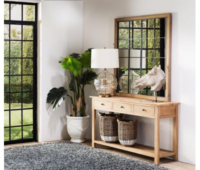 Block & Chisel rectangular recycled elm console table