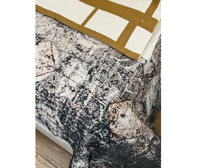 Faded grey dhurrie rug Naksha collection 