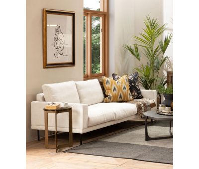 3 seater Lucca sofa in white 