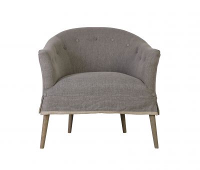 Block & Chisel upholstered button tufted tub chair