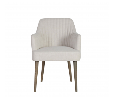 cream upholstered carver chair 