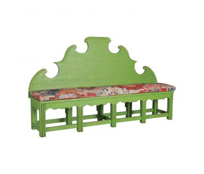 Bench limited edition green multi coloured seat cushion 