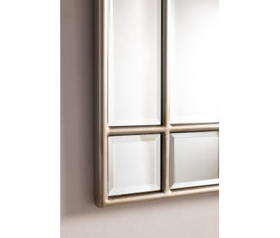 Block & Chisel rectangular mirror with silver wooden frame