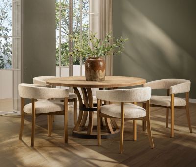 Old elm round dining table 