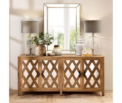 Block & Chisel wooden sideboard with mirrored doors