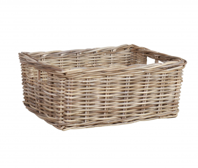rectangular basket with handles