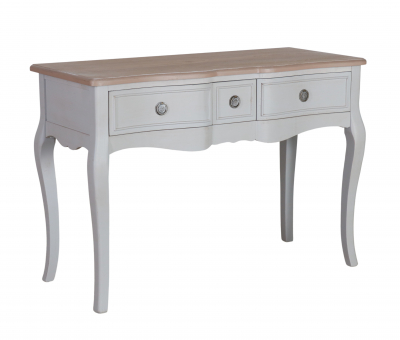 Grey painted console table with drawers