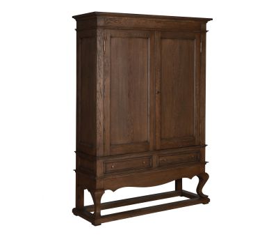 Shanghai drinks cabinet in solid antique weathered oak 