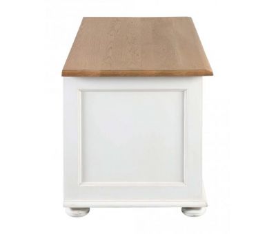 Block & Chisel weathered oak TV unit with painted antique white base
