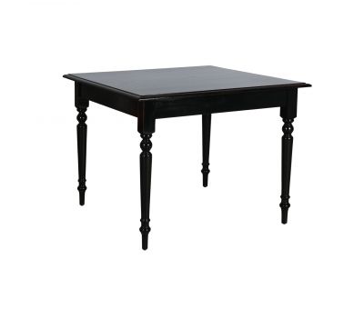 Black lacquered cafe dining table 