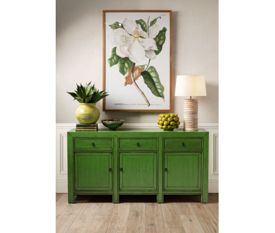  green lacquered sideboard with storage 