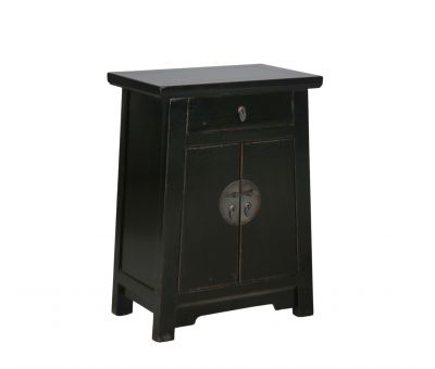 black laquered cabinet with storage Indochine collection 