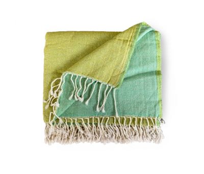 Two tone wool throw 