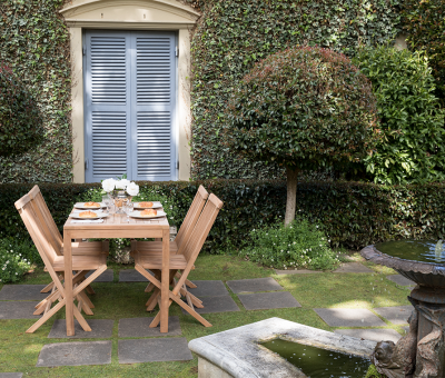 Block & Chisel teak foldable dining chair