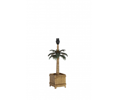 bronze metal lamp base palm tree
