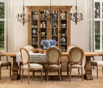 block and chisel old elm dining table