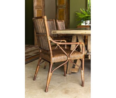 Block and chisel cane armchair 