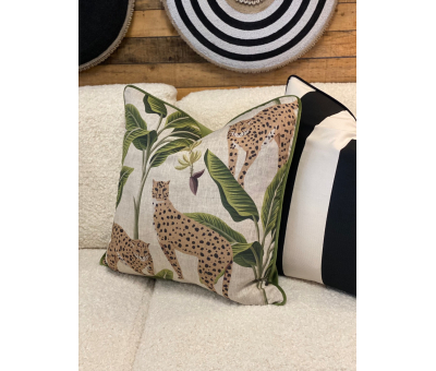 Hillhouse scatter cushion african cheetah on linen