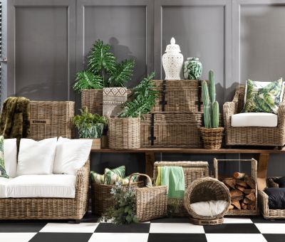 Block & Chisel kubu rattan basket