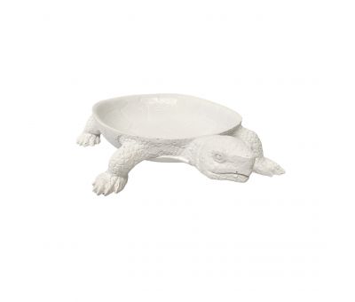 White resin turtle platter