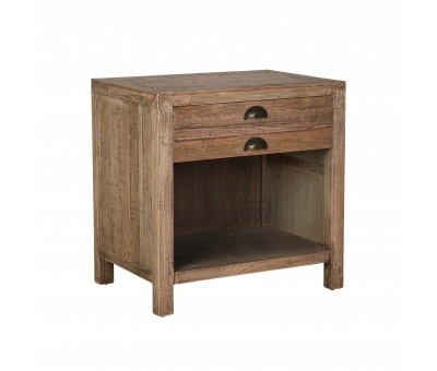 oak bedside table with drawer