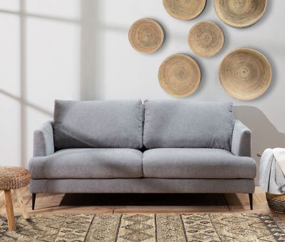 modern 2 seater sofa in grey